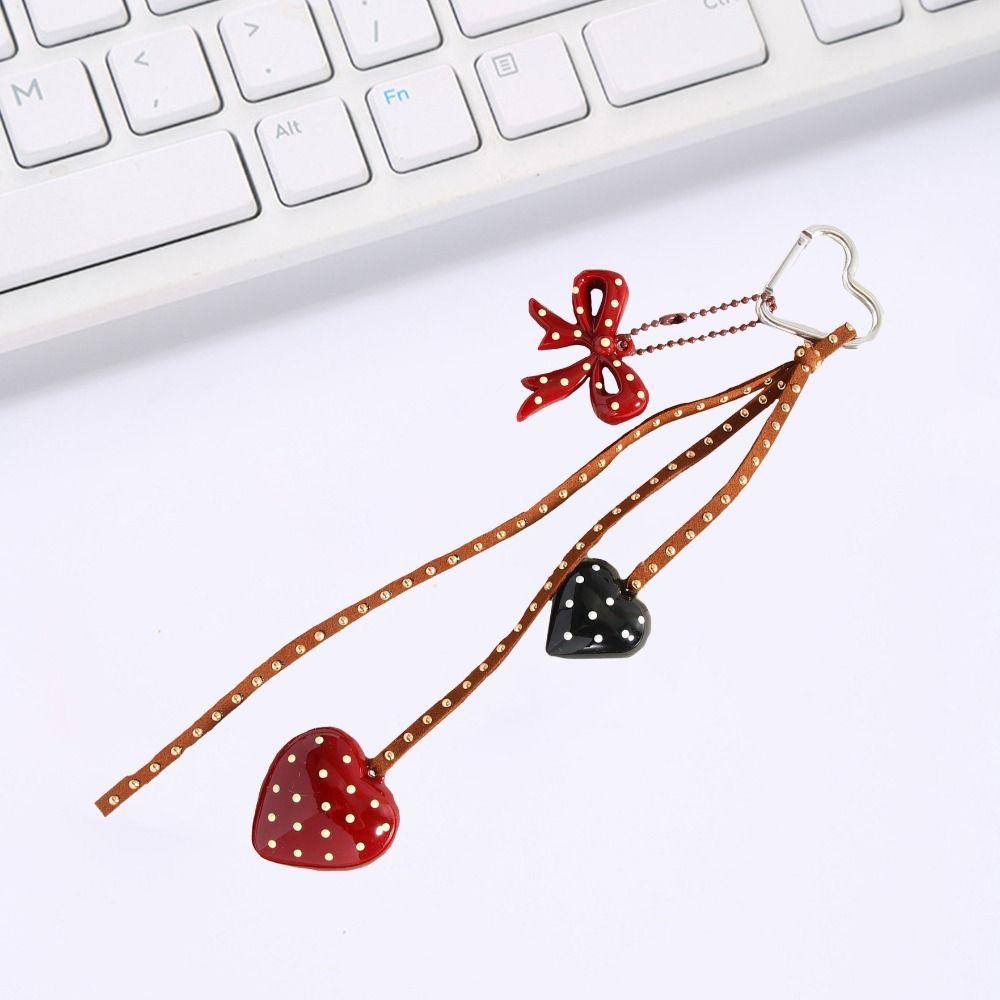 Woven Rope Handmade Bow Keychain Anti-Lost Braid Rope Key Chain Jewelry Accessories