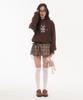 Panyoung Lovitt Hooded Check Dress Brown