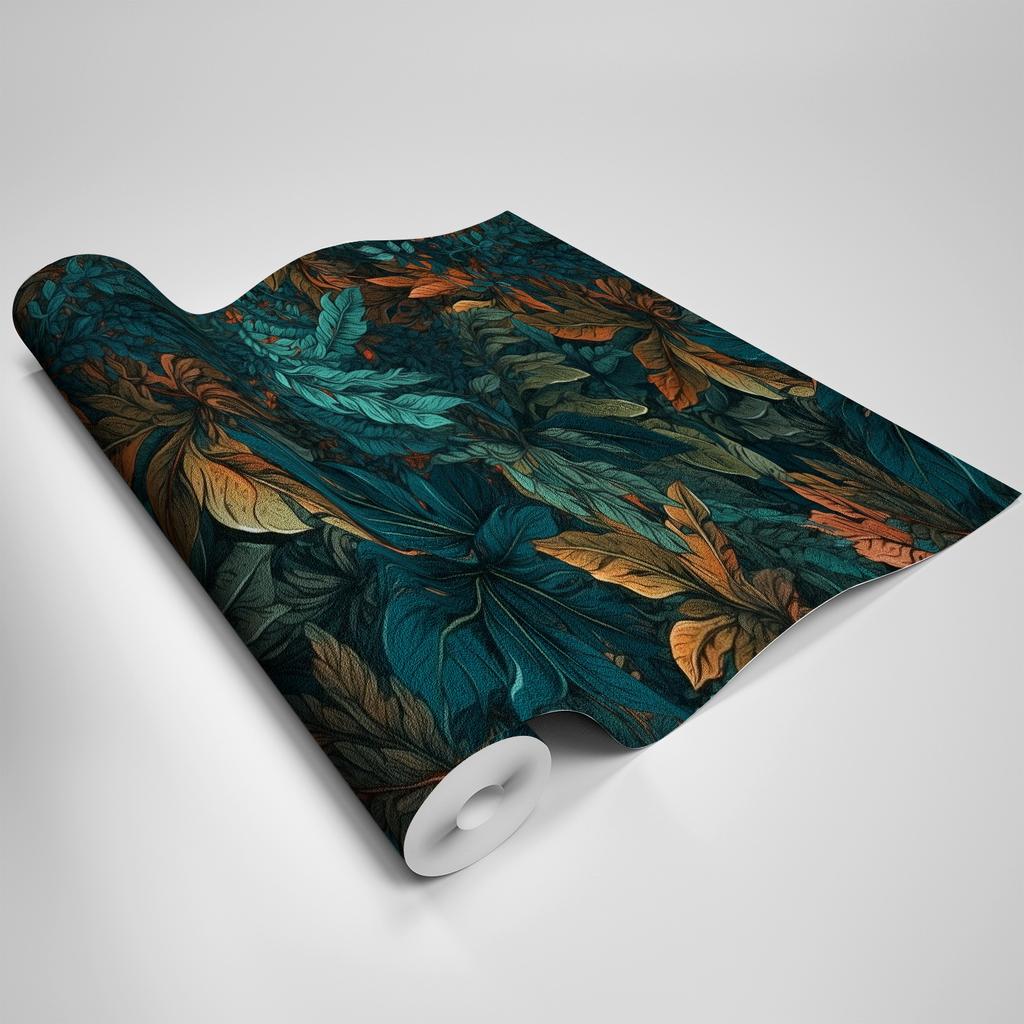 Nordic Style Seamless Splicing Kitchen Living Room Self-adhesive Wallpaper Waterproof Moisture-proof Matte Pvc Plant Wallpaper Wall Sticker