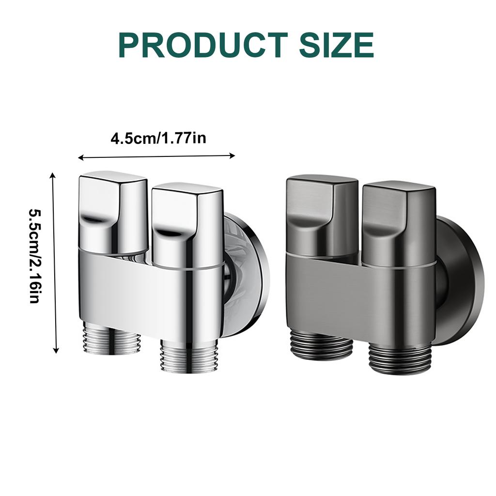 G1/2 Double Control Angles Valves Double Flow Control Angles Valves for Efficient Water Management In Bathrooms Kitchens