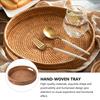 Food Tray Home Decor Rattan Storage Basket Multipurpose Fruit Light Brown Baskets