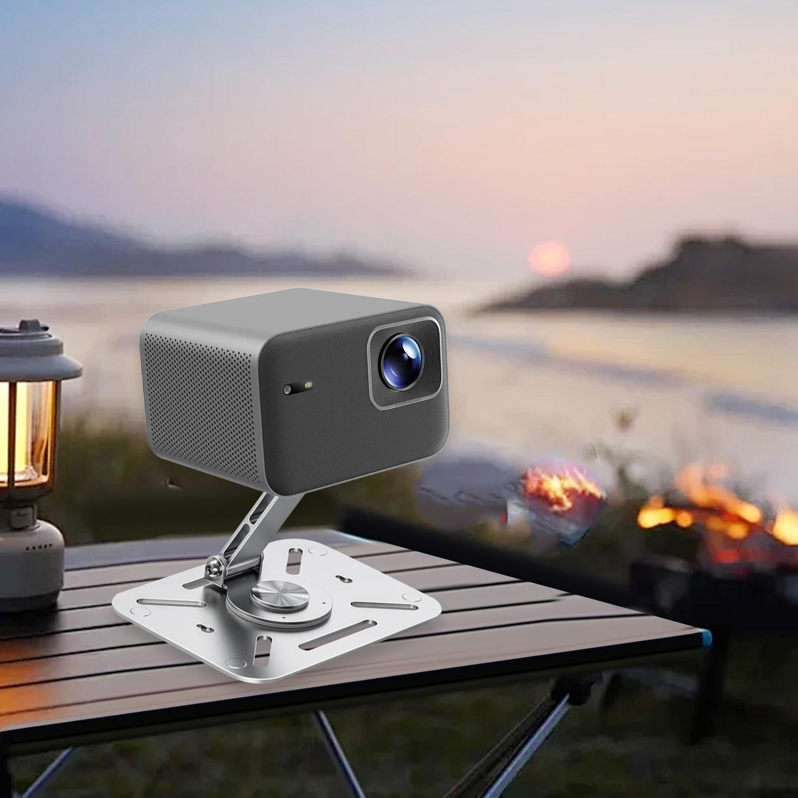 

Stand Holder Support Rotation Portable Desktop Wall Ceiling Mount 1/4 Screw Size for Living Room серебряный