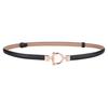 Classic Leather Waist Belt For Women With Adjustable Alloy Buckle Minimalist Fashion