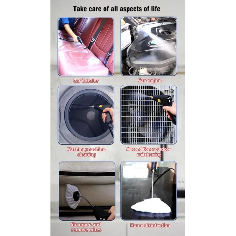 2500W Steam Cleaner High Temperature Sterilization Pressure Jet Washer Machine for Home Car Kitchen Air Conditioner EU Plug