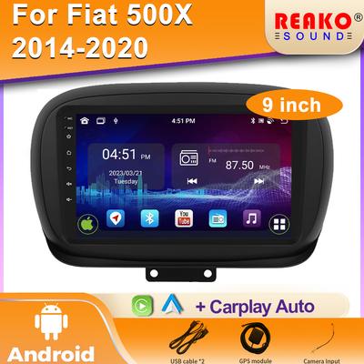 Rádio do carro multimídia Android de 9" Para FIAT 500X 2014-2020 GPS navi Estéreo Octa Core Carplay 4G WIFI unidade principal Tela