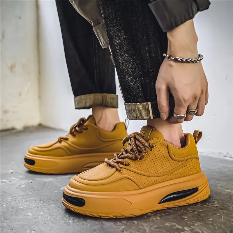 Spring and Autumn New Classic Men's Shoes Fashion Versatile Thick soled Casual Shoes Student Playground Running Sports Shoes