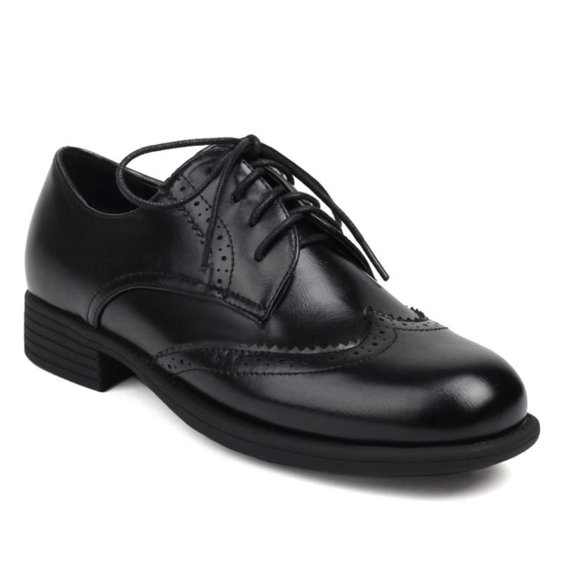 Elegantní dámské mokasíny na nízkém podpatku Nová móda 2025 Šněrovací Černé Hnědé Béžové Boty Oxford na podpatku Společenské Dámské Velká velikost 45