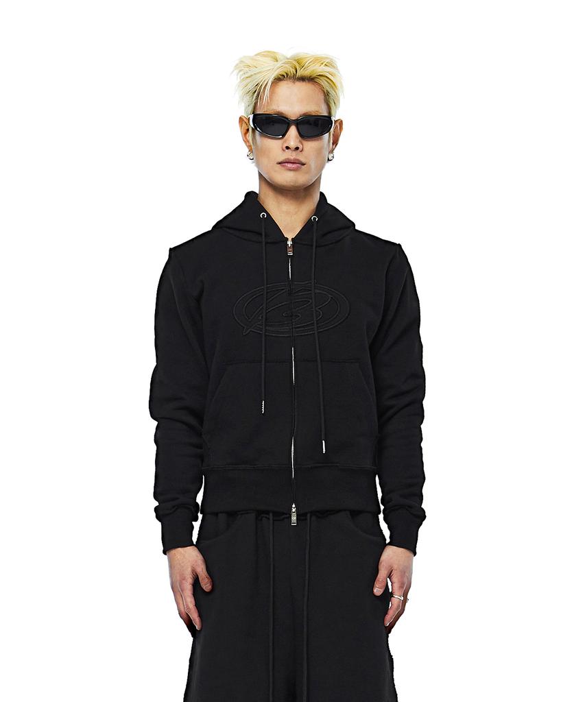 More Than Black Cut Off Hood Jacket