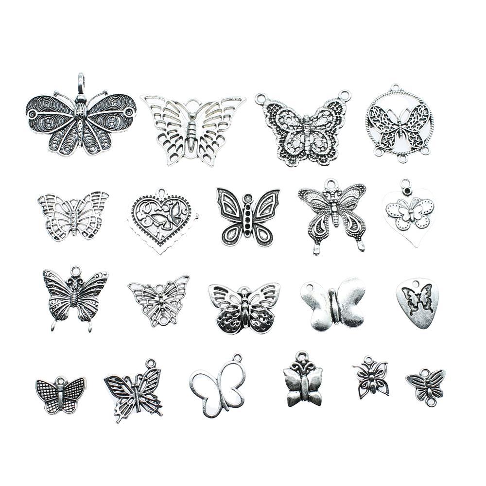 10pcs Charms Butterfly Antique Silver Color Butterfly Pendant Charms Butterfly Charms For Jewelry Making