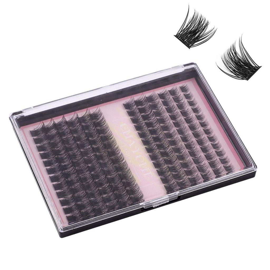 Natural Thick C-Song Single Cluster False Eyelashes 8-16Mm Daily Diy Segmented Simulated Eyelashes