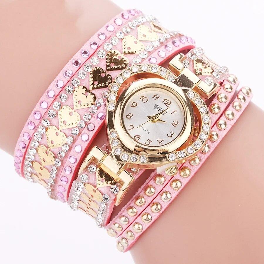 Neues Mode-Strass-Geflochtenes Seil-Armband Quarzuhr Geschenk Reloj 2026