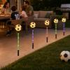 Yousheng Solar Soccer Light Outdoor, 8 Modes Color Changing Football Garden Stake Light, Waterproof Landscape Lamp for Yard Patio Lawn, Sports Fan