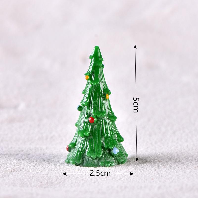 Mini Resin Christmas Decoration Santa Claus Snowman Tree Micro Landscape Model DIY Miniature Garden Figurines Home Decoration