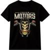 Custom Motors T-Shirt Totenkopf Biker Werkstatt Mechaniker Motorrad Grafik T-Shirt