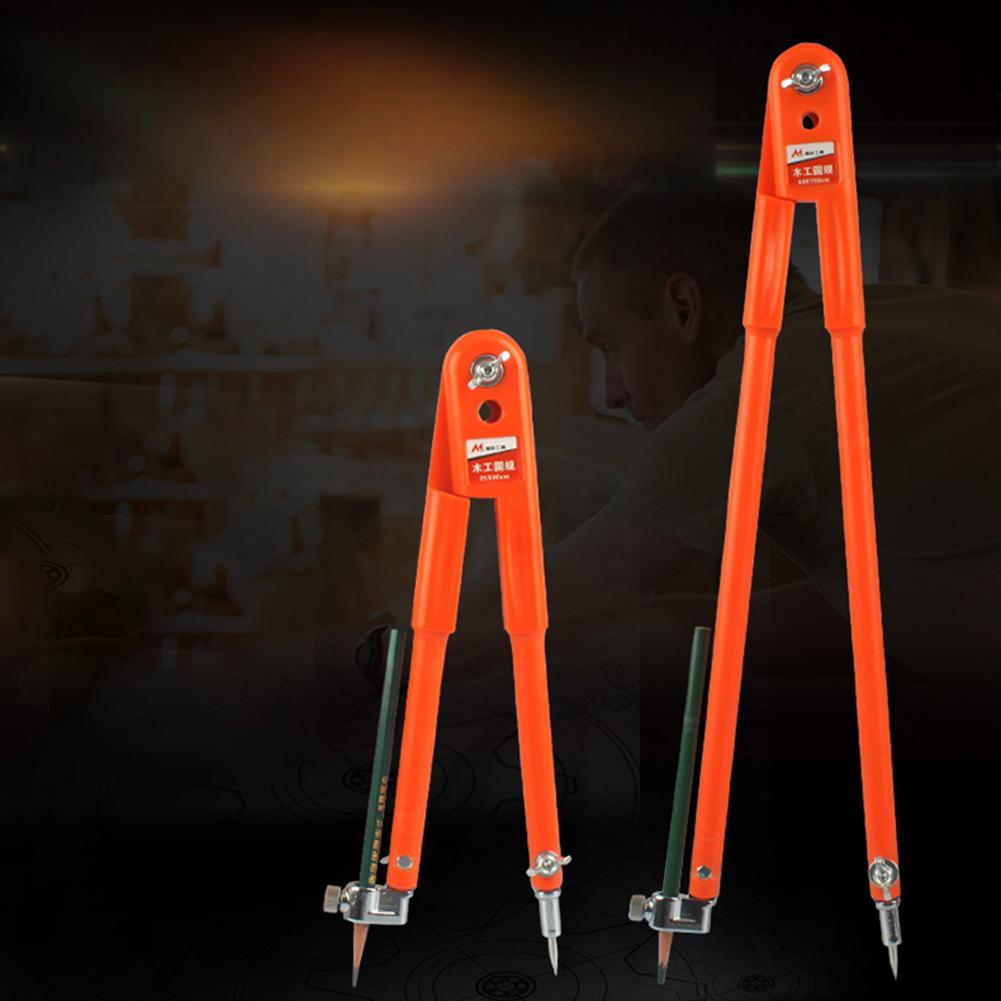Carpenter Precision Pencil Compasses Large Diameter Adjustable Dividers Marking for Woodworking