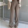 Casual Wide-leg Pants for Women In Summer New High-waisted Slim Loose and Slim Large Size Versatile Straight Suit Pants