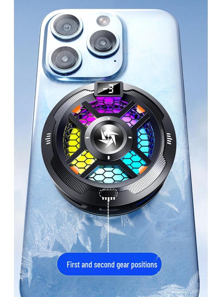 SL18 Magnetic Cooling Fan with Digital Display for iPhone and Android Phones