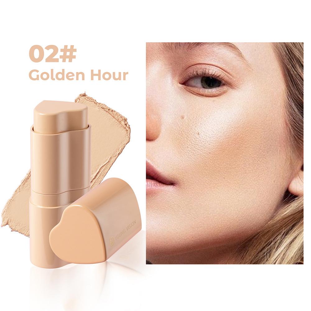 Young Vision Heart Blush & Contour Stick - 6 Color 2-in-1 Cream for Face & Lips