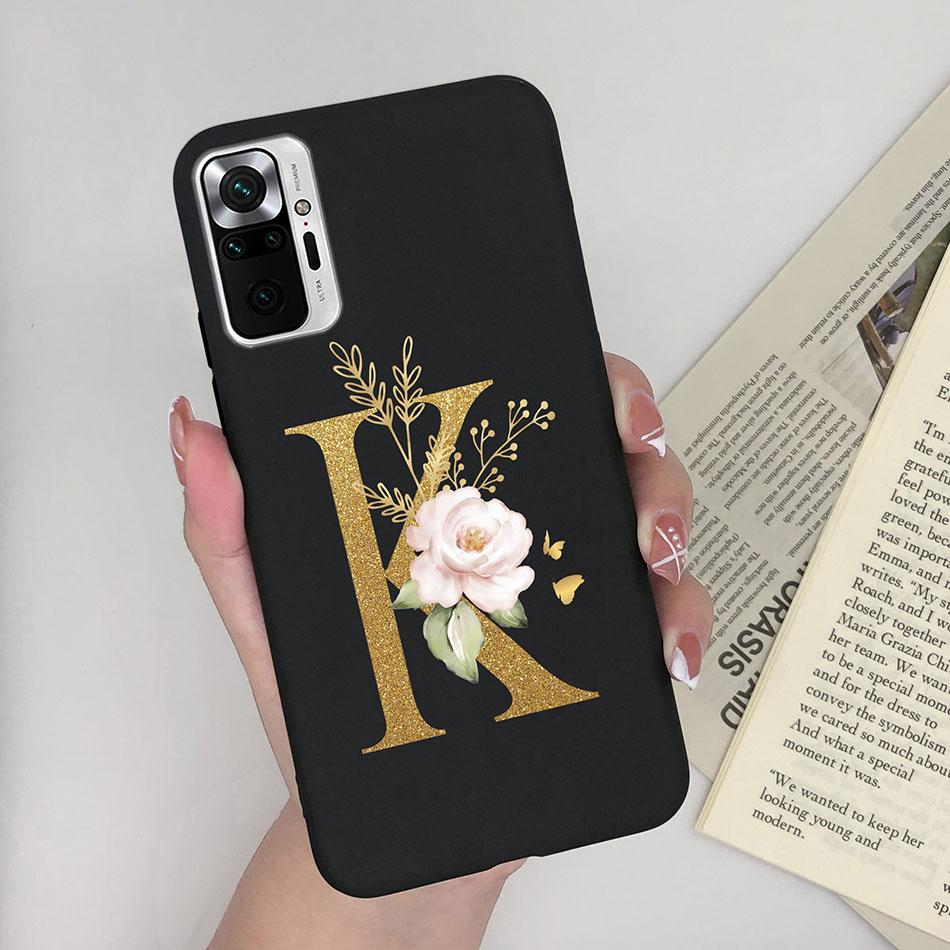 Cute Letters Case For Xiaomi Redmi Note 10 Pro Max 10S 10 S Soft Silicone Back Protective Cover Ultra Thin Slim Phone Case Funda