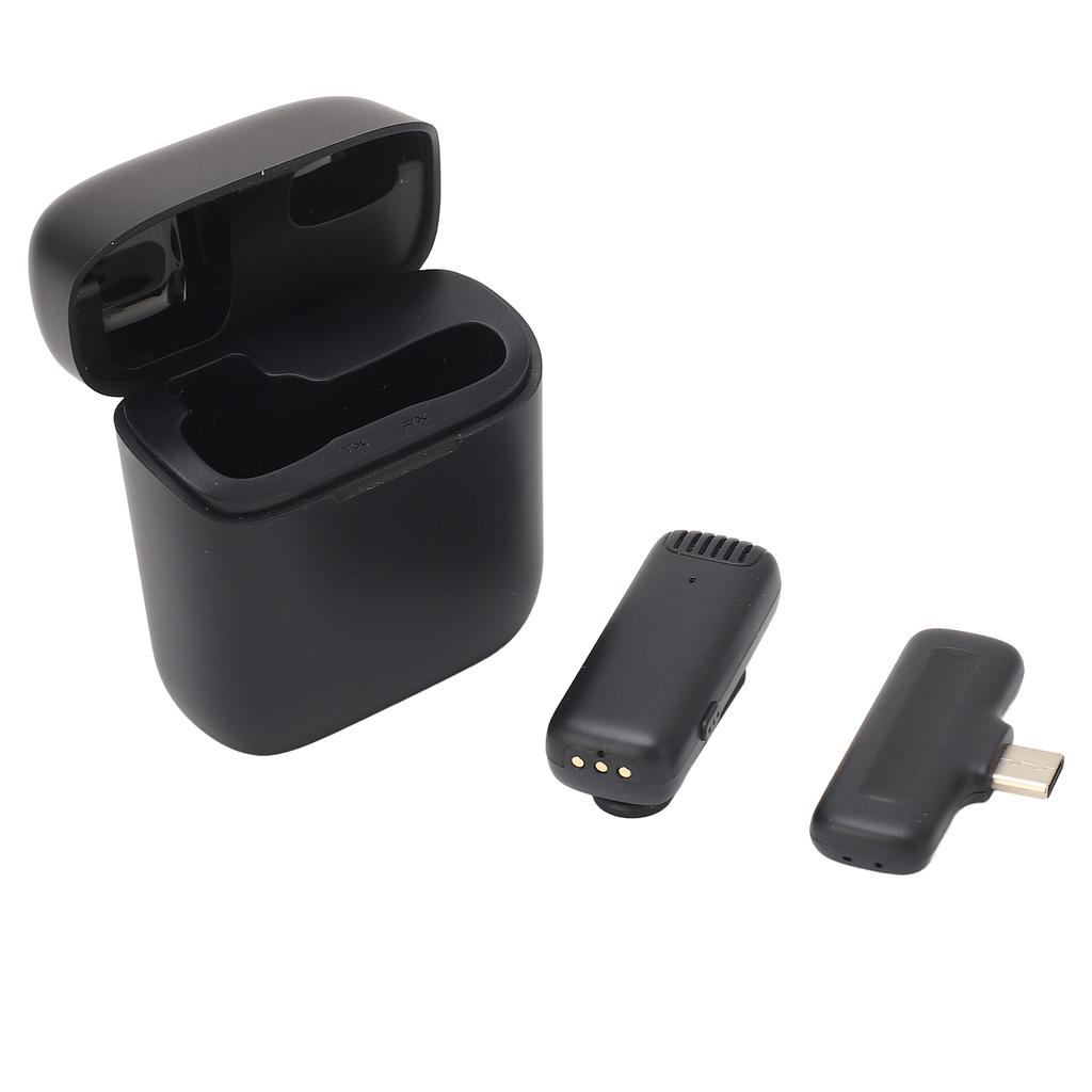 Lavalier Microphone Noise Reduction Lavalier Mic with Charging Case for Video Recording Interview Vlog Live Streaming