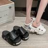 Women Platform Slippers Arrival Punk Clogs with Rivet Outdoor Sandals Summer Fashion Comfortable  Garden Shoes