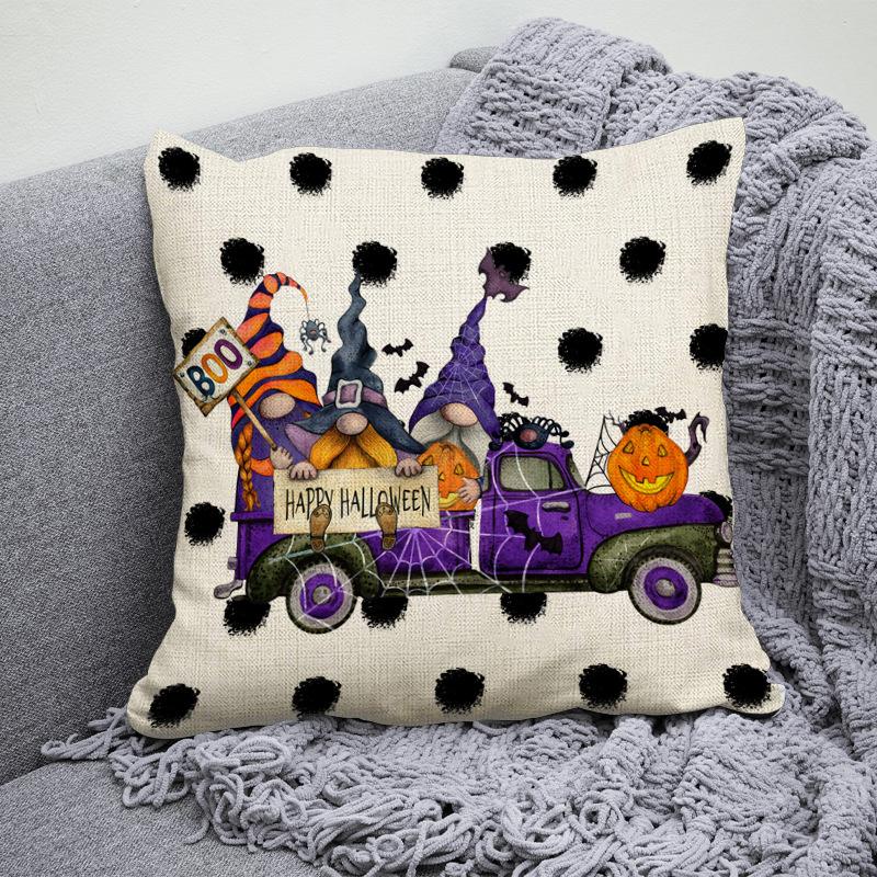 Halloween Cushion Cover 45x45 Pillowcase Pumpkin Witch hat Printed Sofa Cushions Decorative Pillowcover Home Decor Pillow cases