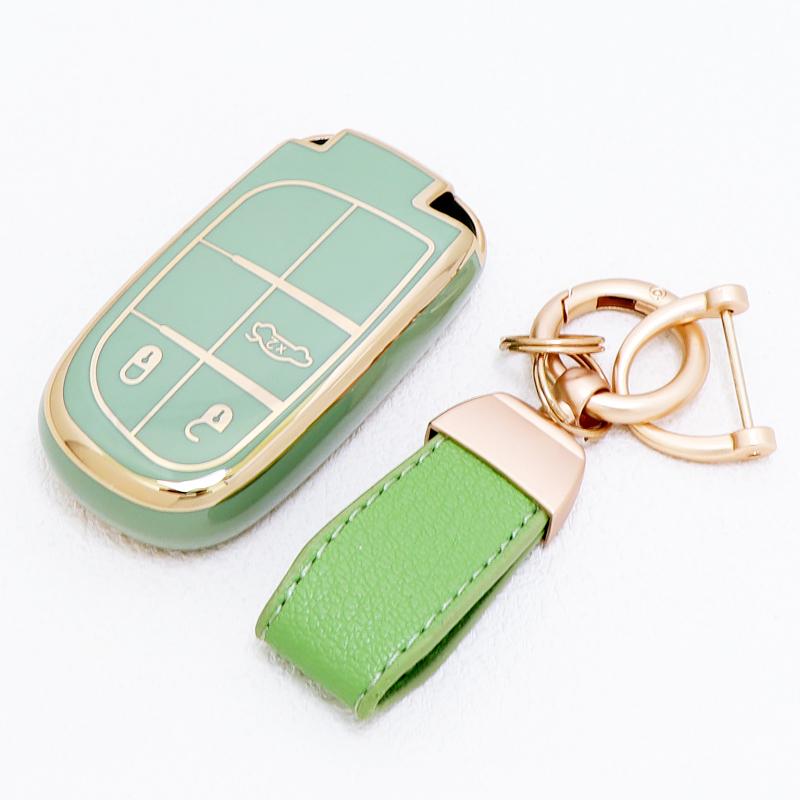 Auto Shell Fob Accessaries For Chrysler 300C Wrangler Dodge For Jeep Renegade Compass Grand Cherokee Tpu Car Key Cover Case