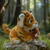 Cute Mother And Son Tiger Plush Toys Simulated Tiger Animal Dolls Kawaii Desktop Decorative Items Birthday Gifts For Friend Kids