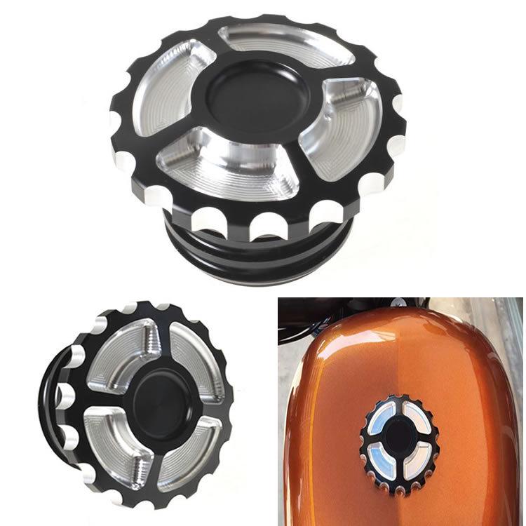 Harley Modified Aluminum Fuel Tank Cap for XL883/1200N/48 Dyna, Road King, Fat Boy