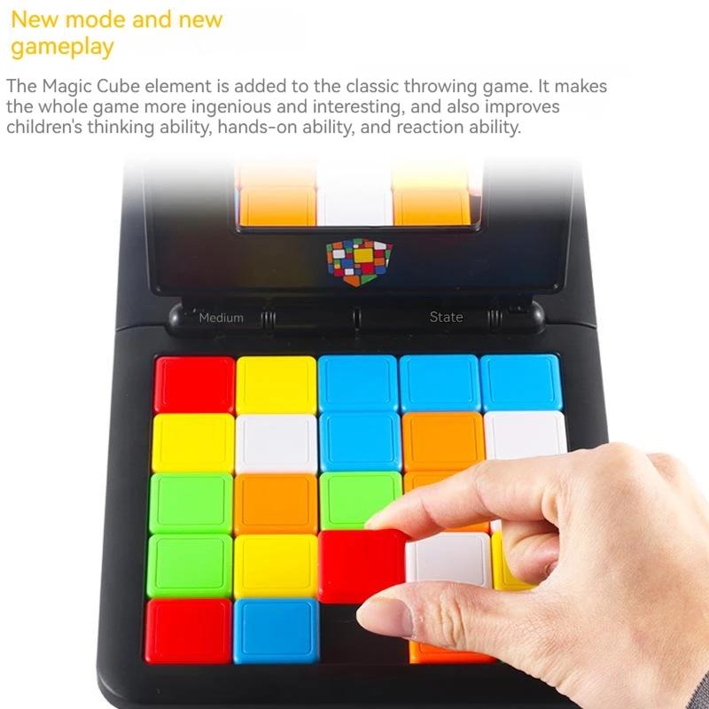 Magic Cubes Toy IQ Puzzle 3D Puzzle Race Cube Board Blocks Game Kids Adults Education Toy Parent-Child Double Speed Game
