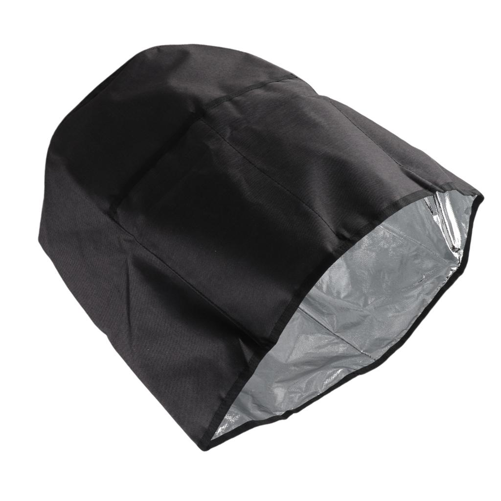 Round Pressure Cooker Dust Cover Protective Cover with Pocket Kitchen Appliances AccessoriesBlack 38x38.7cm