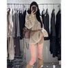 Autumn and Winter Soft Waxy Atmosphere Artifact Lazy Hollow Word Shoulder Pullover Sweater Women's Medium and Long Off-the-shoulder Knitting Versatile