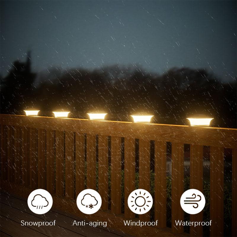 Solar Post Light with Auto On/Off, LED Landscape Lighting for Garden Pathways Fence Patio Posts