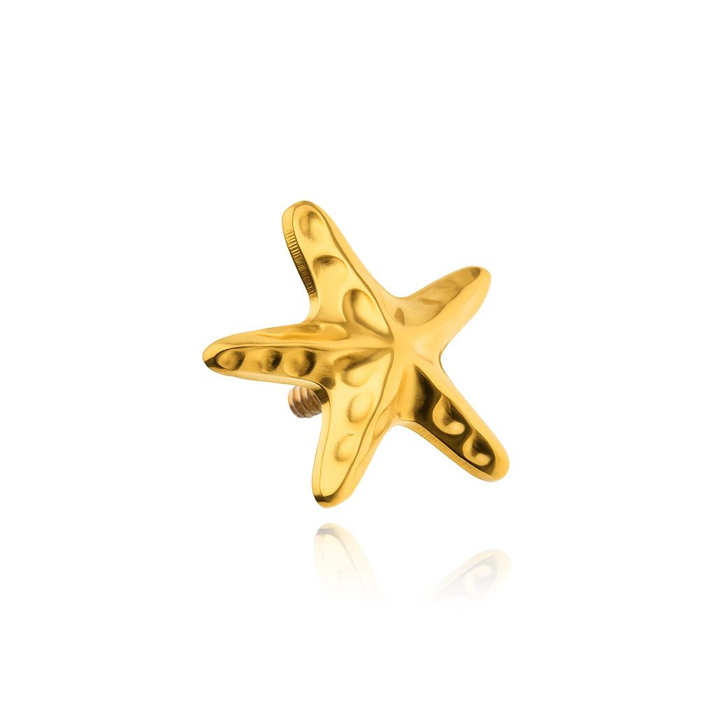 Titanium Starfish Nut - Gold - Tna-225 1.2 Mm