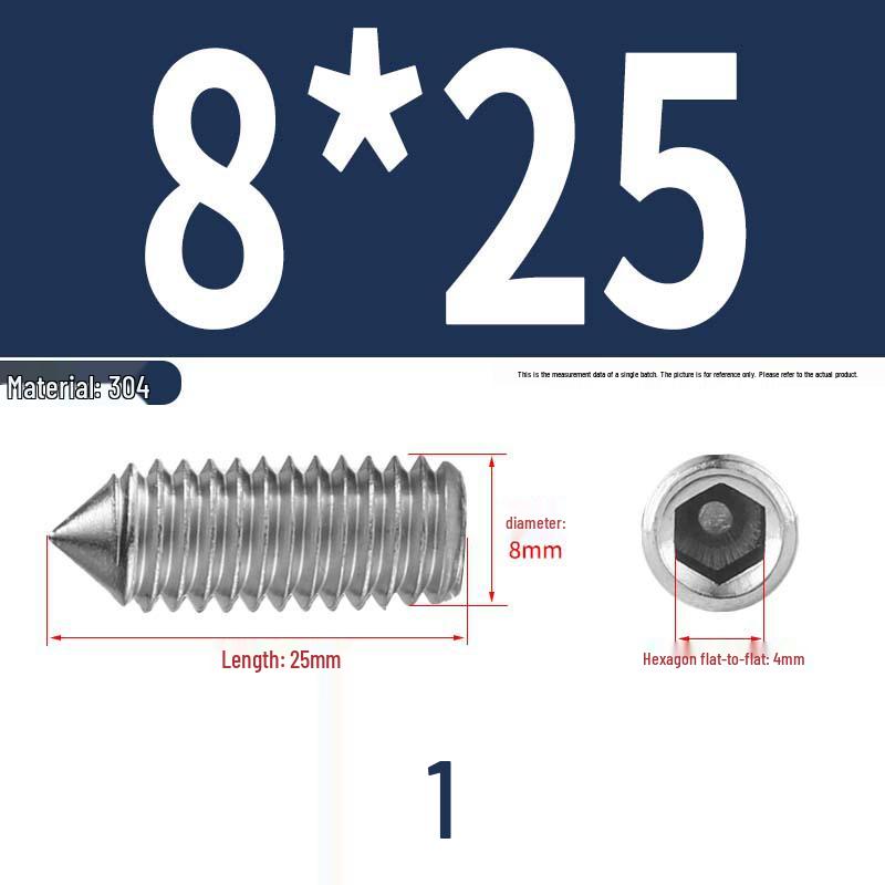 12.9 Edelstahl 304 Innensechskant Kegelspitze Gewindestift M2/M3