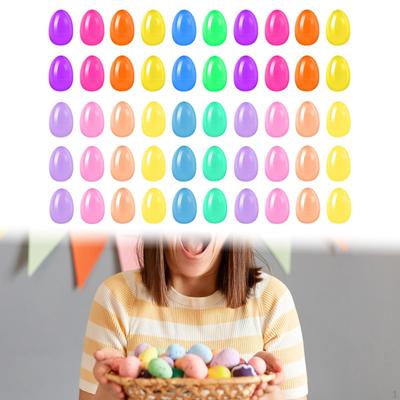 50Pcs Fillable Easter Eggs, Empty Eggs Basket Game Fun, Ornaments Decorations for