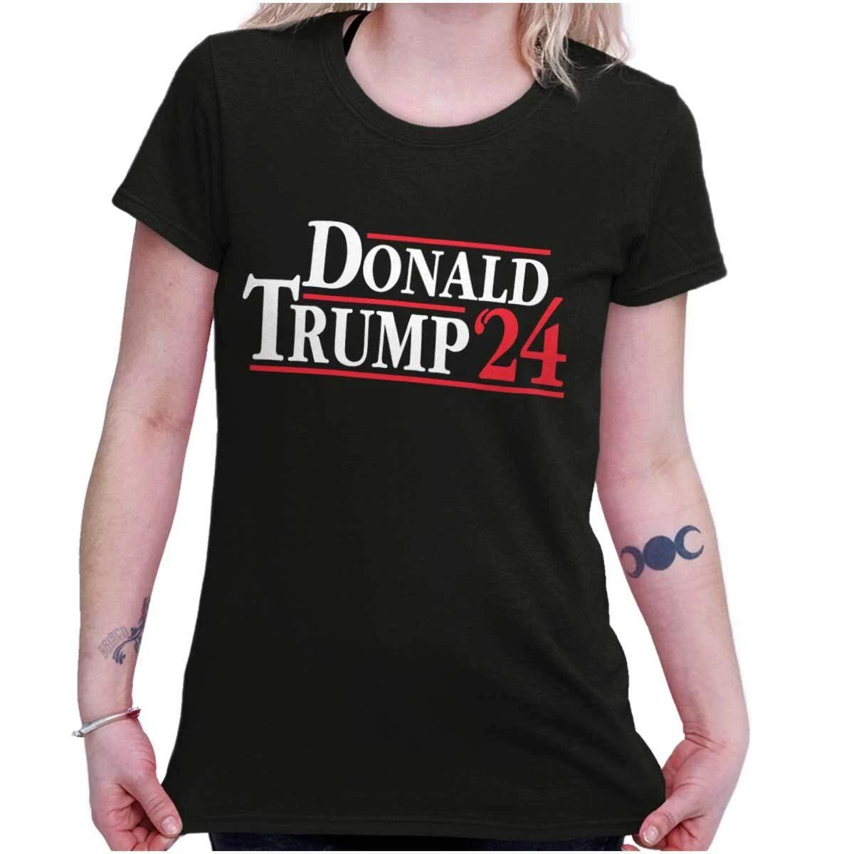 Donald Trump US Presidential Election 2024 Womens Top Junior Graphic Tee XXXXL