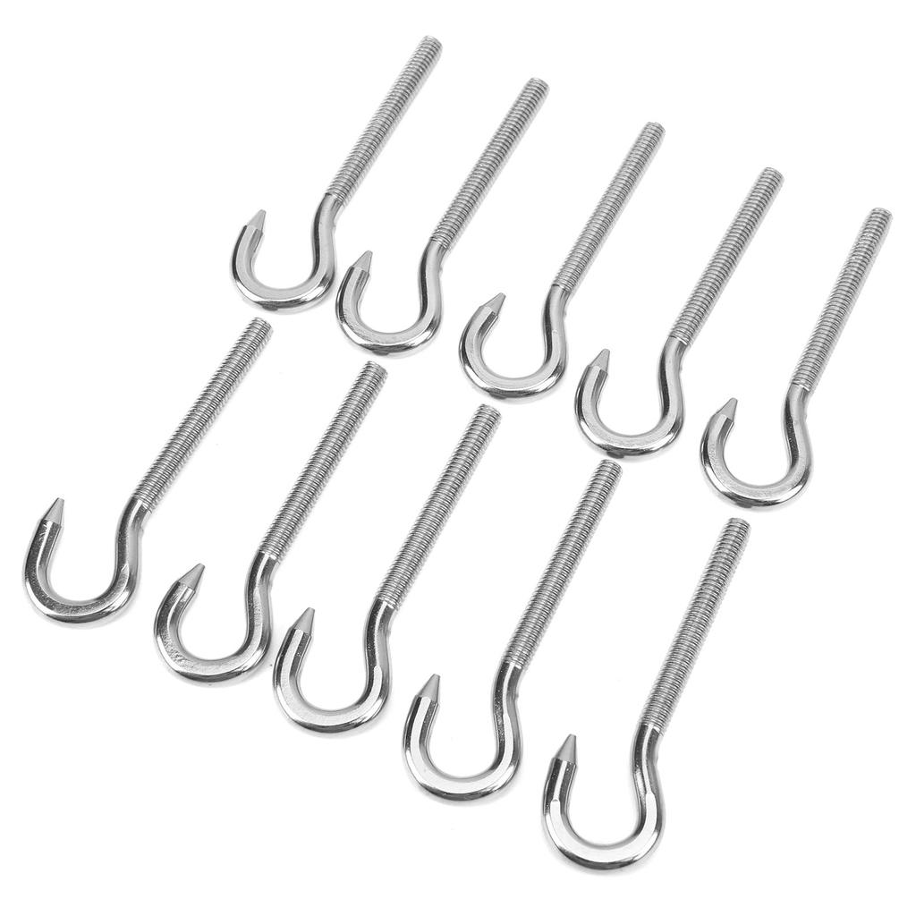 10pcs Screw Hook Stainless Steel High Hardness Cup Hanger for Chemical Industry Mechanical EquipmentM5