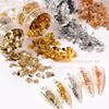 Gold Foil Nail Decoration Sequin Gold Silver Fragment Nail Art Charm Irregular Bronze Nail Art Decoration Manicure Design