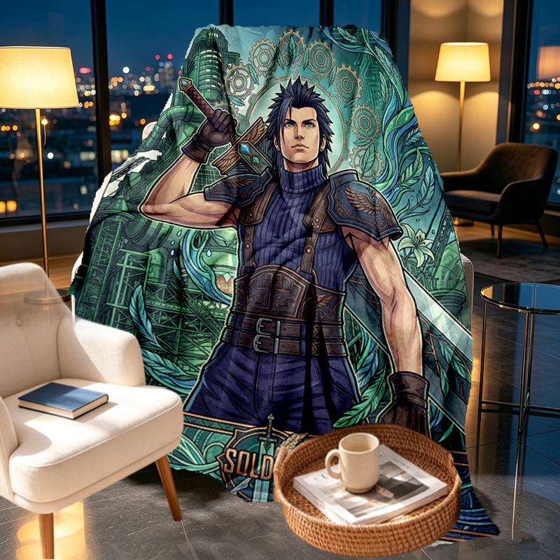 Final Fantasy Print Blanket - Soft & Comfortable, for Bedroom, Travel, Sofa, Home Decoration - Birthday Christmas Gift for Friend