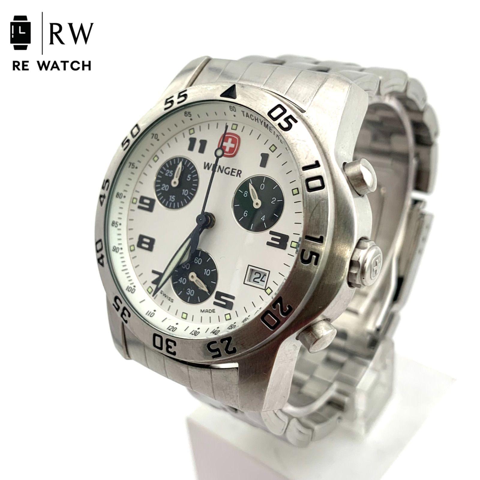 Used [Used] Wenger 7075X Chronograph Watch 100m Water Resistant
