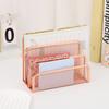 Desk Mail Organizer Metal Mesh Letter Sorter File Organizer with 3 Vertical Upright Compartments for Office Workspace Supplies
