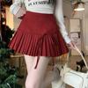 Bowknot Pleated Skirts for Women Sweet A-line Short Skirts Fashion Dot Mini Skirt  Party