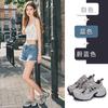 Absorbent sole leather dad shoes women's 2025 spring new thick-soled heightening sports shoes women's retro casual women's shoes trend