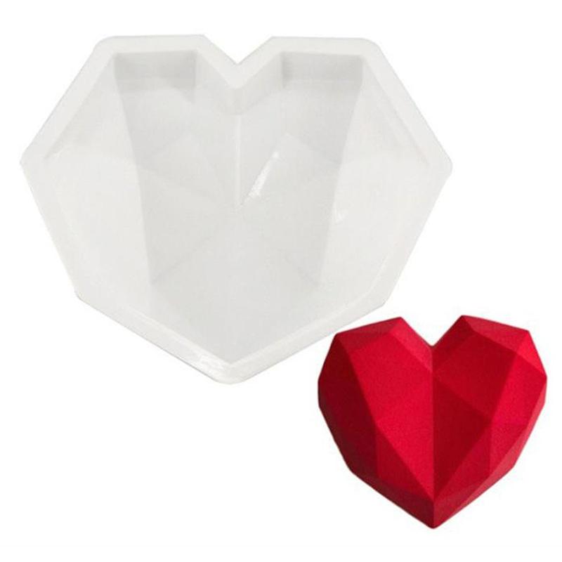 Big Diamond Heart Silicone Mold Big Love Heart Cake Fondant  DIY Mould Cakes Mousse Chocolate Decorating Tools Soap Molds
