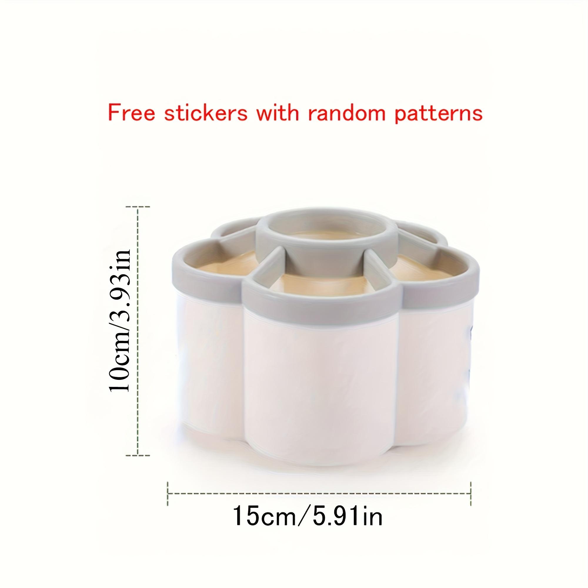 

1 шт. Вращающийся на 360 градусов настольный органайзер с 6 отделениями - Прочный пластиковый мульти для ручек, косметики и канцелярских товаров - Компактный органайзер для стола 1pc