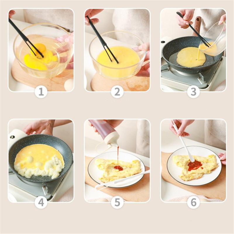 Schneebesen mit Kunststoffgriff, Mini-Griff, Mixer, Rührer, Werkzeuge, Küche, multifunktional, doppelter Verwendungszweck