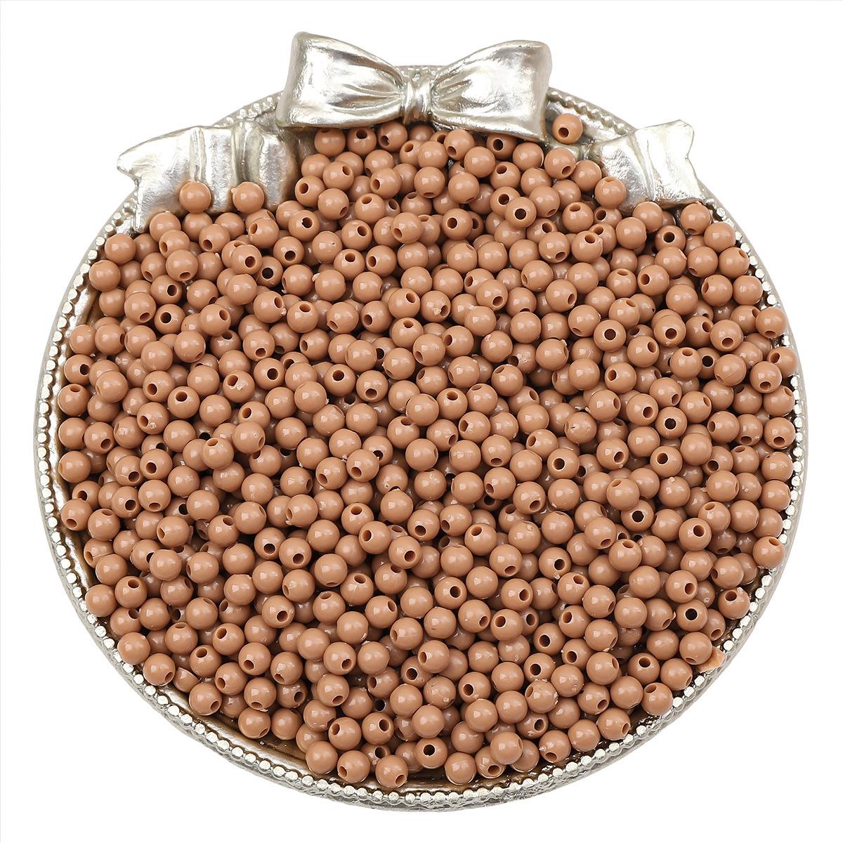 

Акрилові круглі намистини однотонні 3/4 мм для DIY ручного виготовлення браслетів та аксесуарів для прикрас. 4mm Diameter 1mm Hole (about 300 pieces)