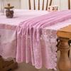 1pc Black Lace Tablecloth with Phoenix Tail Flower Embroidery for A Wedding, Suitable for Outdoor Parties and Home Decoration
