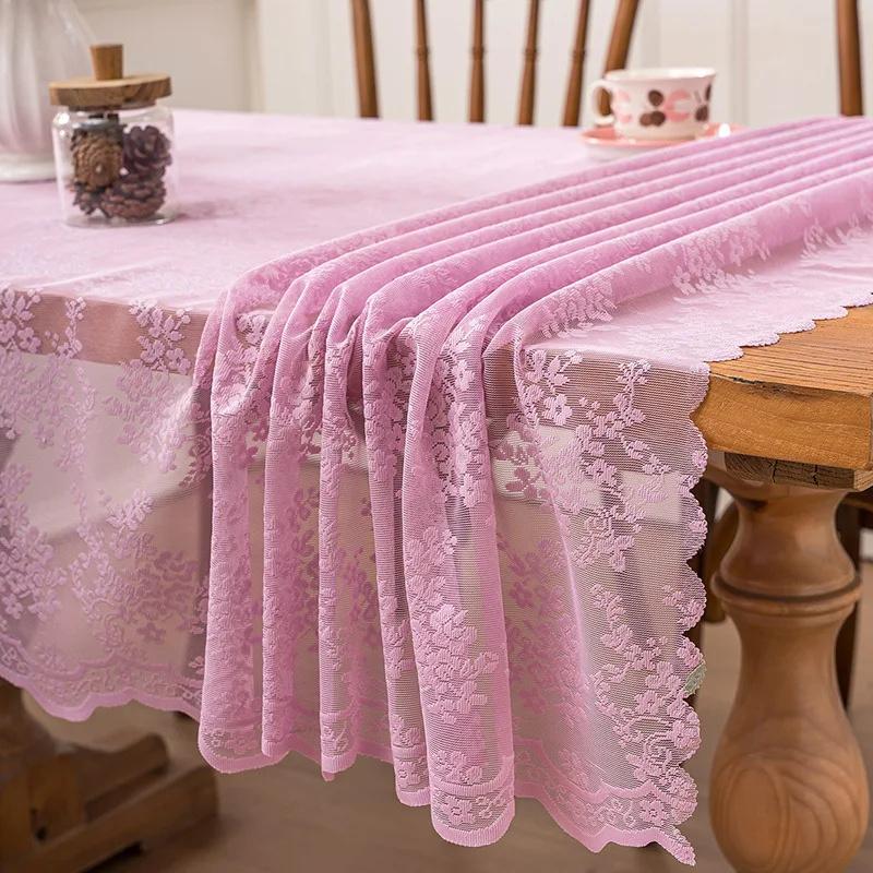 1pc Black Lace Tablecloth with Phoenix Tail Flower Embroidery for A Wedding, Suitable for Outdoor Parties and Home Decoration